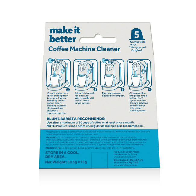 Eco Coffee Machine Cleaner - 5x Compostable Cleaning Capsules